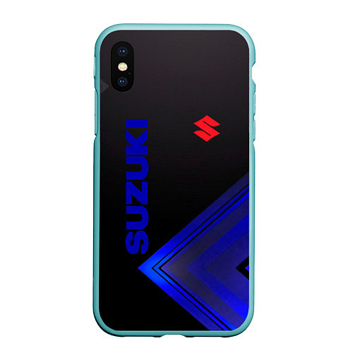 Чехол iPhone XS Max матовый SUZUKI СУЗУКИ / 3D-Мятный – фото 1