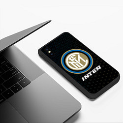 Чехол iPhone XS Max матовый INTER Inter - Графика, цвет: 3D-черный — фото 2