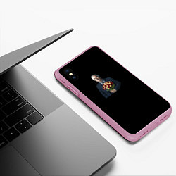 Чехол iPhone XS Max матовый Валерий Меладзе с цветами, цвет: 3D-розовый — фото 2