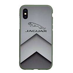 Чехол iPhone XS Max матовый JAGUR ЯГУАР, цвет: 3D-темно-зеленый