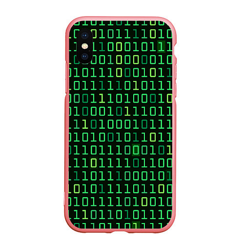 Чехол iPhone XS Max матовый Двоичный Код Binary Code / 3D-Баблгам – фото 1