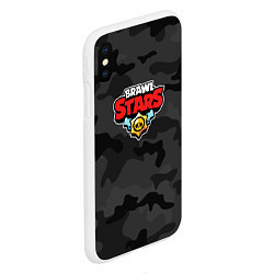 Чехол iPhone XS Max матовый Brawl Stars Камуфляж Тёмные Воды, цвет: 3D-белый — фото 2