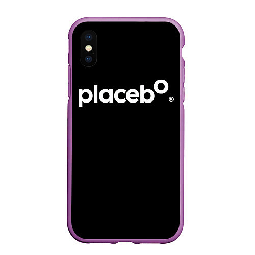 Чехол iPhone XS Max матовый Плацебо Логотип / 3D-Фиолетовый – фото 1