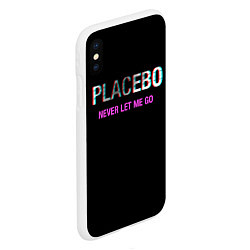 Чехол iPhone XS Max матовый Placebo Never Let Me Go, цвет: 3D-белый — фото 2