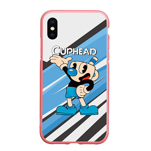 Чехол iPhone XS Max матовый Cuphead синяя чашечка / 3D-Баблгам – фото 1