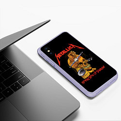 Чехол iPhone XS Max матовый METALLICA - HARVESTER OF SORROW, цвет: 3D-светло-сиреневый — фото 2
