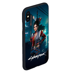 Чехол iPhone XS Max матовый Panam cyberpunk 2077, цвет: 3D-черный — фото 2