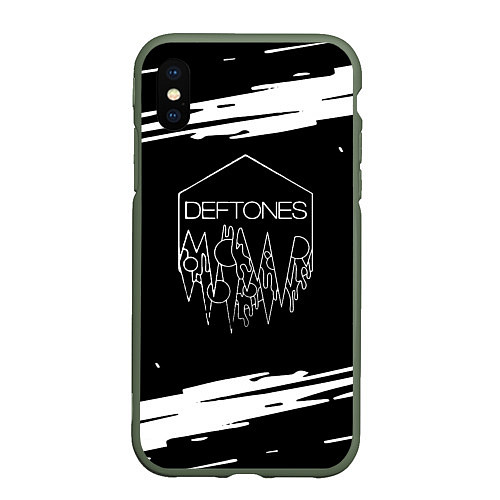 Чехол iPhone XS Max матовый Deftones / 3D-Темно-зеленый – фото 1