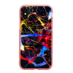 Чехол iPhone XS Max матовый Импрессионизм Vanguard neon pattern, цвет: 3D-баблгам