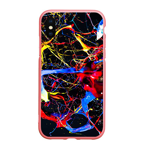 Чехол iPhone XS Max матовый Импрессионизм Vanguard neon pattern / 3D-Баблгам – фото 1