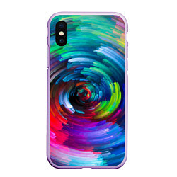 Чехол iPhone XS Max матовый Vanguard color pattern 2029