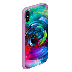 Чехол iPhone XS Max матовый Vanguard color pattern 2029, цвет: 3D-сиреневый — фото 2