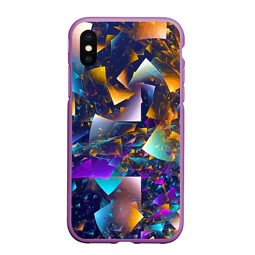 Чехол iPhone XS Max матовый Expressive pattern Vanguard / 3D-Фиолетовый – фото 1