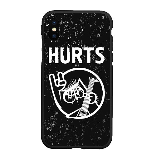 Чехол iPhone XS Max матовый Hurts КОТ Потертости / 3D-Черный – фото 1