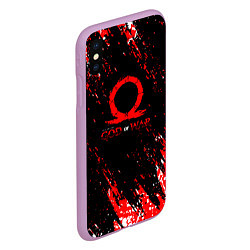 Чехол iPhone XS Max матовый God of war брызги, цвет: 3D-сиреневый — фото 2