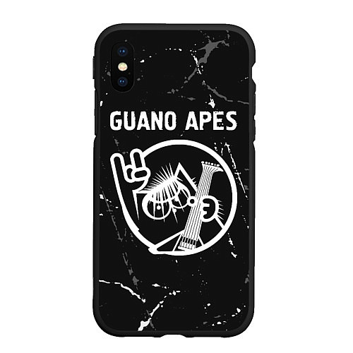 Чехол iPhone XS Max матовый Guano Apes КОТ Потертости / 3D-Черный – фото 1