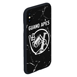 Чехол iPhone XS Max матовый Guano Apes КОТ Потертости, цвет: 3D-черный — фото 2