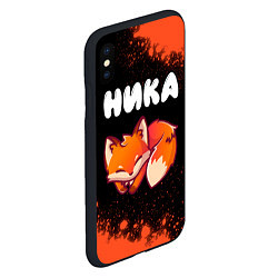 Чехол iPhone XS Max матовый Ника ЛИСИЧКА Краска, цвет: 3D-черный — фото 2