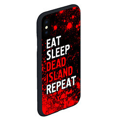 Чехол iPhone XS Max матовый Eat Sleep Dead Island Repeat Краска, цвет: 3D-черный — фото 2