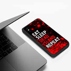 Чехол iPhone XS Max матовый Eat Sleep Dead Island Repeat Краска, цвет: 3D-черный — фото 2