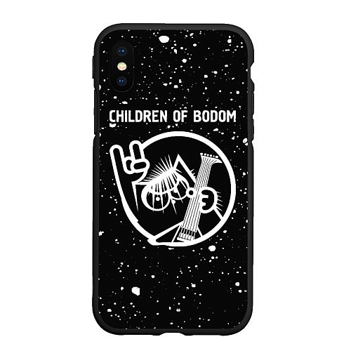 Чехол iPhone XS Max матовый Children of Bodom КОТ Брызги / 3D-Черный – фото 1