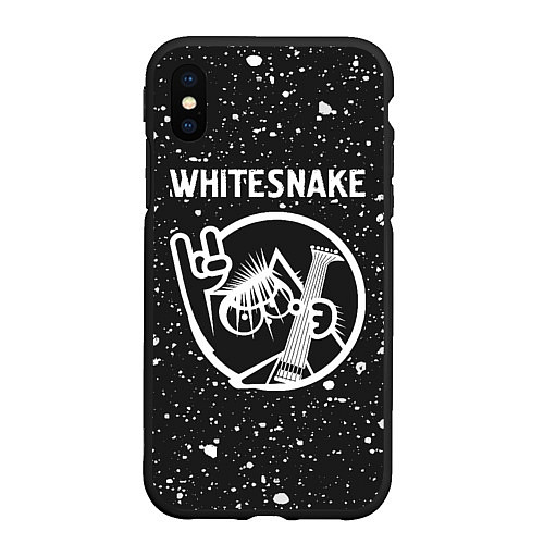 Чехол iPhone XS Max матовый Whitesnake КОТ Краска / 3D-Черный – фото 1