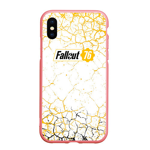 Чехол iPhone XS Max матовый Fallout 76 Жёлтая выжженная пустошь / 3D-Баблгам – фото 1