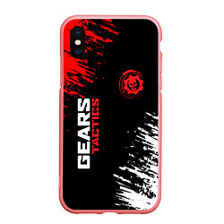 Чехол iPhone XS Max матовый Gears tactics gears of war, цвет: 3D-баблгам