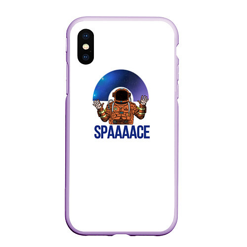 Чехол iPhone XS Max матовый SpaaacE мем про радугу / 3D-Сиреневый – фото 1