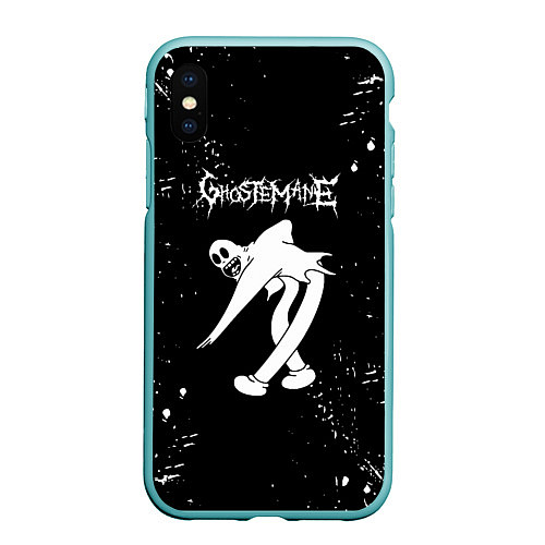 Чехол iPhone XS Max матовый Ghostemane Rap Гостмейн / 3D-Мятный – фото 1