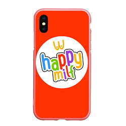 Чехол iPhone XS Max матовый HAPPY MILF, цвет: 3D-баблгам