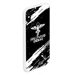 Чехол iPhone XS Max матовый Hollywood undead logo, цвет: 3D-белый — фото 2