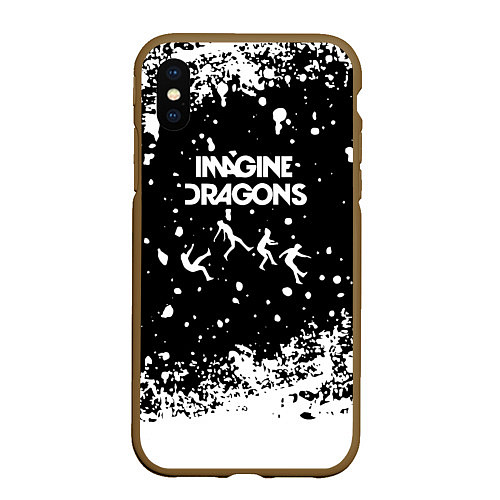 Чехол iPhone XS Max матовый Imagine dragons rock / 3D-Коричневый – фото 1