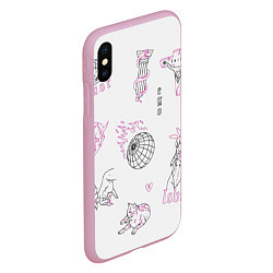 Чехол iPhone XS Max матовый Эго, цвет: 3D-розовый — фото 2