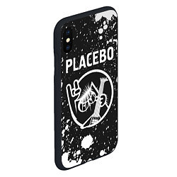 Чехол iPhone XS Max матовый Placebo - КОТ - Брызги, цвет: 3D-черный — фото 2