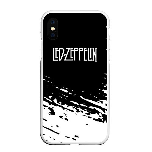 Чехол iPhone XS Max матовый LED ZEPPELIN ЛЕД ЗЕППЕЛИН / 3D-Белый – фото 1