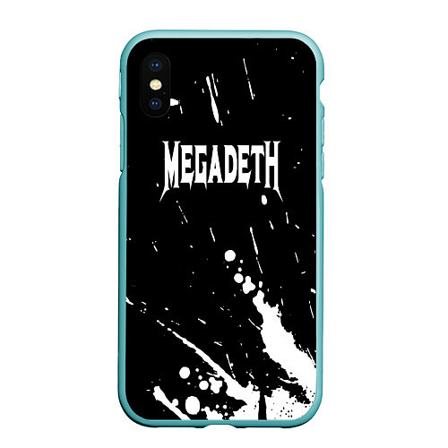 Чехол iPhone XS Max матовый Megadeth / 3D-Мятный – фото 1