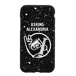 Чехол iPhone XS Max матовый Asking Alexandria - КОТ - Краска, цвет: 3D-черный