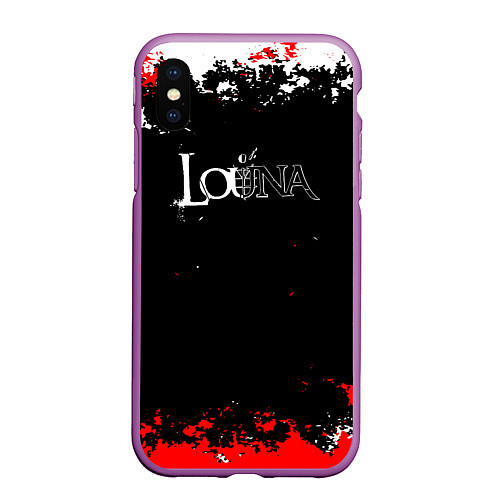 Чехол iPhone XS Max матовый Louna Tracktor Bowling / 3D-Фиолетовый – фото 1