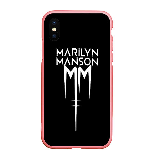 Чехол iPhone XS Max матовый Marilyn manson rock n roll / 3D-Баблгам – фото 1