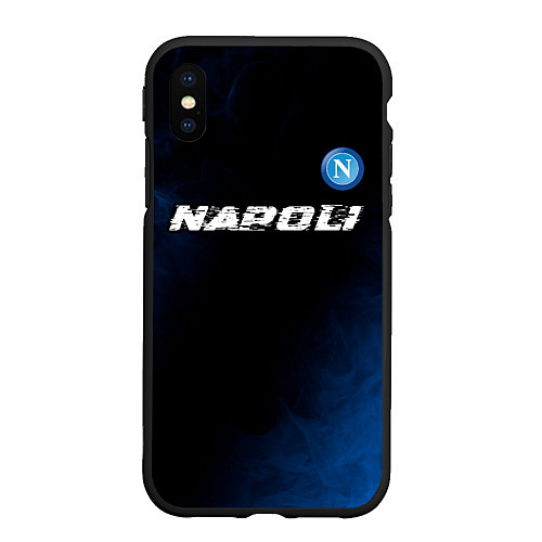 Чехол iPhone XS Max матовый НАПОЛИ Napoli - Пламя / 3D-Черный – фото 1