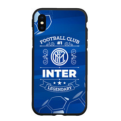 Чехол iPhone XS Max матовый Inter FC 1, цвет: 3D-черный