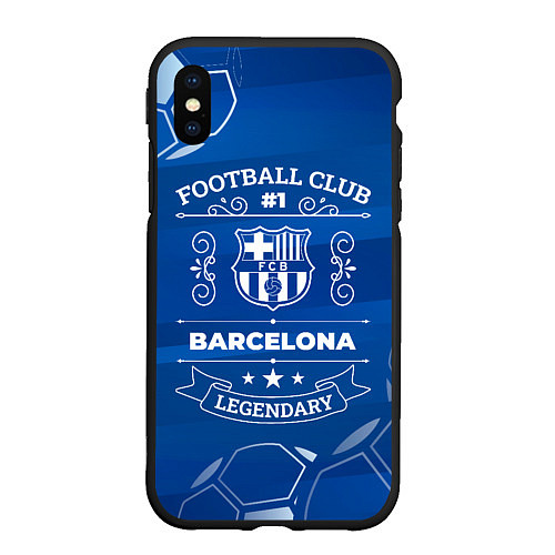 Чехол iPhone XS Max матовый Barcelona FC 1 / 3D-Черный – фото 1