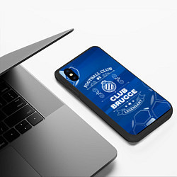 Чехол iPhone XS Max матовый Club Brugge FC 1, цвет: 3D-черный — фото 2