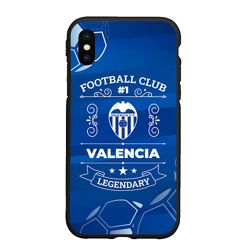 Чехол iPhone XS Max матовый Valencia FC 1 / 3D-Черный – фото 1