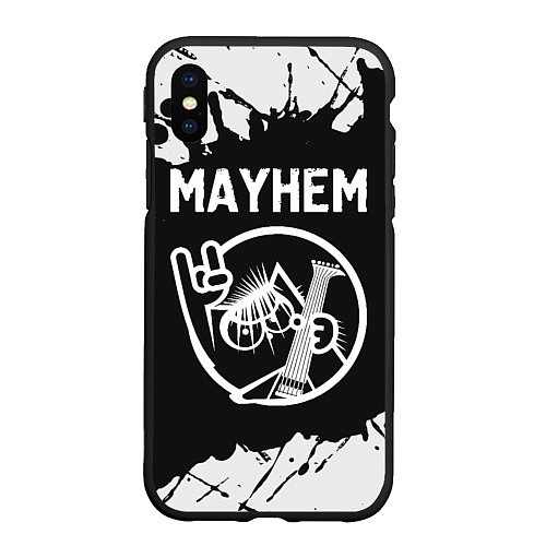 Чехол iPhone XS Max матовый Mayhem КОТ Краска / 3D-Черный – фото 1