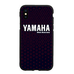 Чехол iPhone XS Max матовый YAMAHA Pro Racing Соты