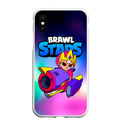 Чехол iPhone XS Max матовый Бонни Bonnie Empress Brawl Stars, цвет: 3D-белый