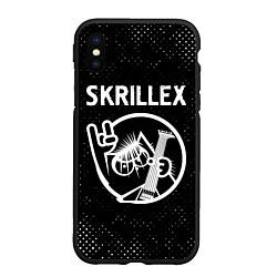 Чехол iPhone XS Max матовый Skrillex - КОТ - Потертости, цвет: 3D-черный
