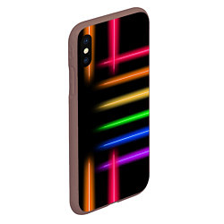 Чехол iPhone XS Max матовый Неоновое свечение Minimalism Neon, цвет: 3D-коричневый — фото 2